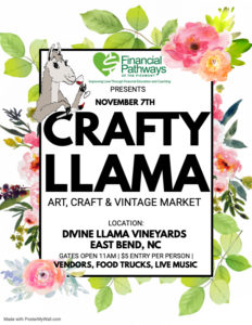 November 7 Crafty Llama Event Flyer